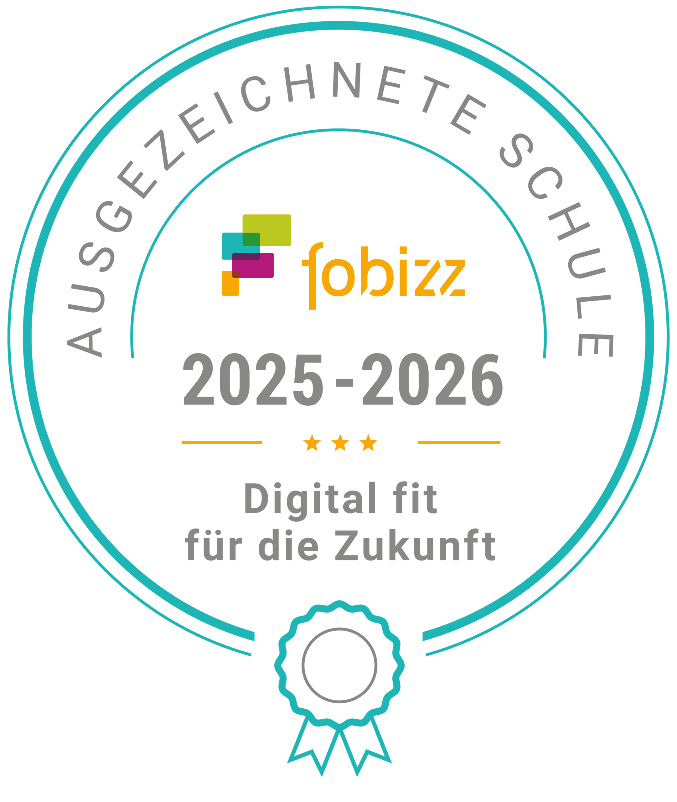 Ausgezeichnete Schule - fobizz 2025 - 2026 - Digital fit für die Zukunft